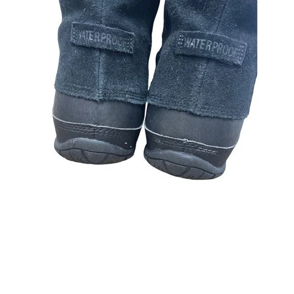 NorthFace Primaloft Womans Black Insulated fur lined winter boots Sz 9 SKU 9569 - Picture 10 of 12